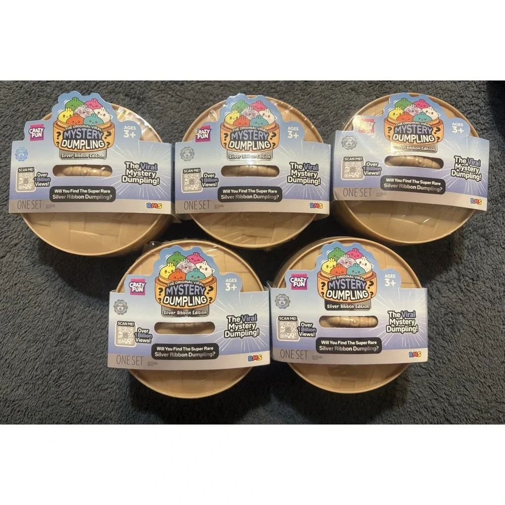 RMS Crazy Fun Mystery Dumpling Silver Ribbon Edition Squishy Sealed Lot of 5